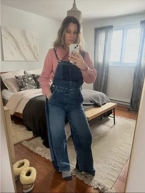 Zara Blue Denim Wide-Leg Women’s Overalls - Picture 4 of 4